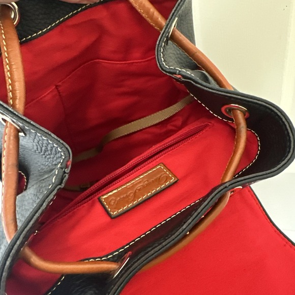 Dooney & Bourke Black/Brown/Red Pebble Grain Medium Murphy Backpack NWOT(W/ Bag) main image 12
